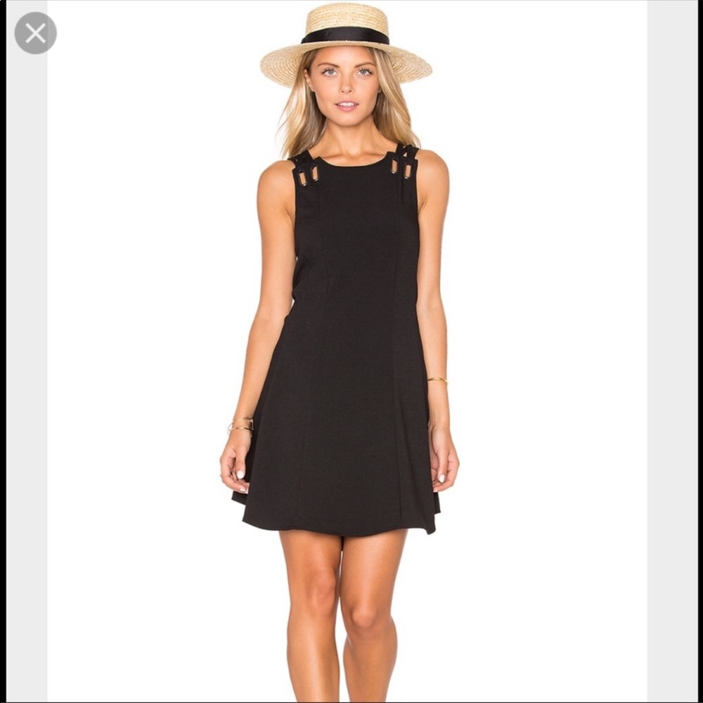 Free People black mini trapeze dress🖤